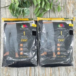 Men’s Fruit of the Loom Thermal Waffle Underwear Bottom 2-Pack Size L